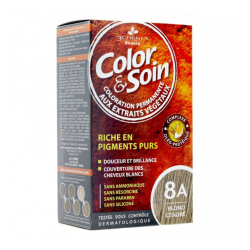 COLOR & SOIN Coloration Permanente N°8A - Blond Cendré