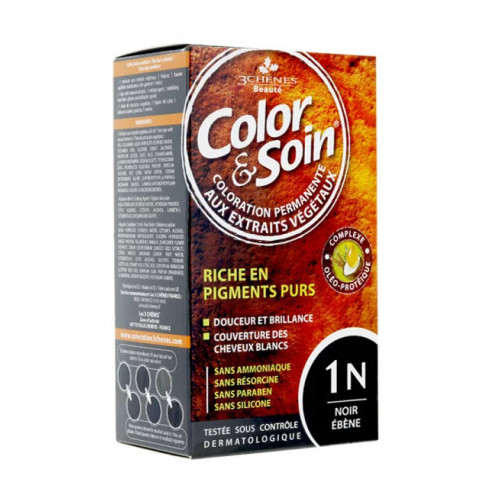 COLOR & SOIN Coloration Permanente N°1N - Noir Ebène