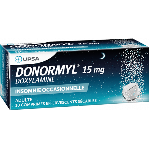 UPSA DONORMYL 15 mg - 10 Comprimés Effervescents