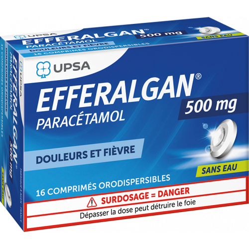 EFFERALGAN 500 mg - 16 Comprimés Orodispersibles