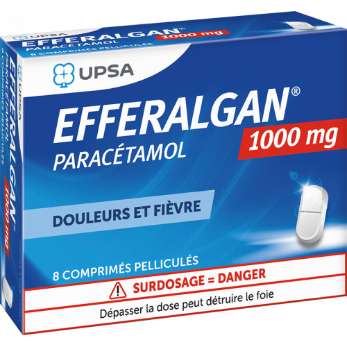 EFFERALGAN 1000 mg - 8 Comprimés