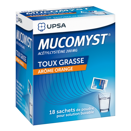 UPSA MUCOMYST 200 mg Poudre - 18 Sachets