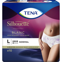 TENA SILHOUETTE BLANC Taille L 46-56 Normal X10