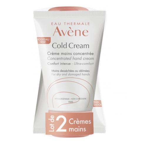 Avène Cold Cream Crème Mains Concentrée 2 X 50 ml | Pharmacie en ...
