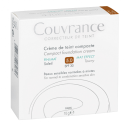 COUVRANCE Crème de Teint Compacte Fini Mat 5.0 Soleil - 10G