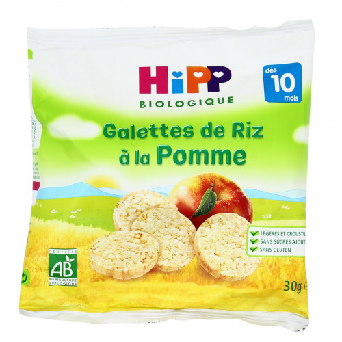 HIPP GALETTE RIZ POMME - 30 g