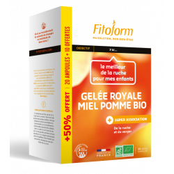 FITOFORM GELÉE ROYALE MIEL POMME BIO AMPOULES - 20 + 10 OFFERTS