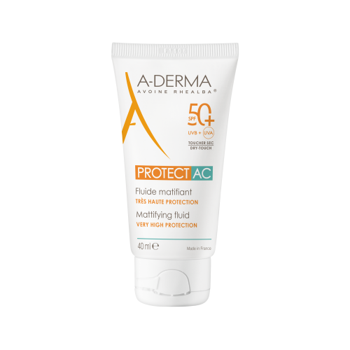 ADERMA PROTECT AC Fluide Matifiant Peaux Grasses SPF50+ - 40ml