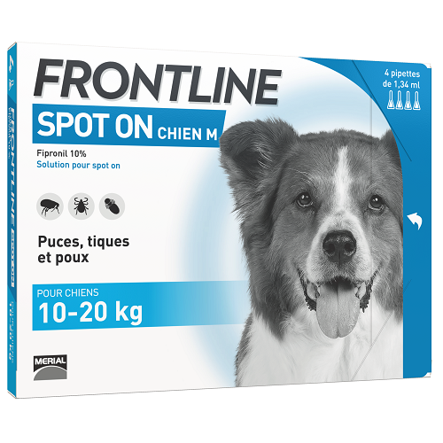 FRONTLINE Spot On Chien M (10-20 kg) - 4 Pipettes