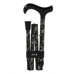 FAYET CARBON FOLDING CANE - 2262 Pearly white flowers