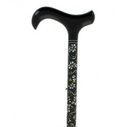 FAYET CARBON FOLDING CANE - 2262 Pearly white flowers
