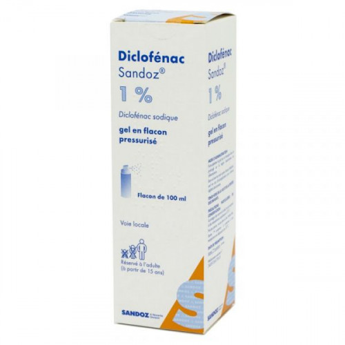 DICLOFENAC ARROW 1 %, gel en flacon pressurisé, boîte de 1