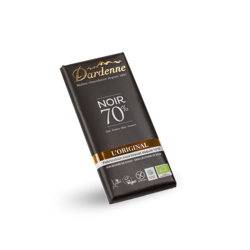 DARDENNE L'ORIGINAL TABLETTE CHOCOLAT NOIR 70% - 100G