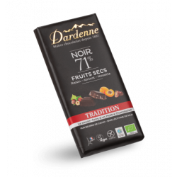 DARDENNE TABLETTE CHOCOLAT NOIR FRUITS SECS - 180G