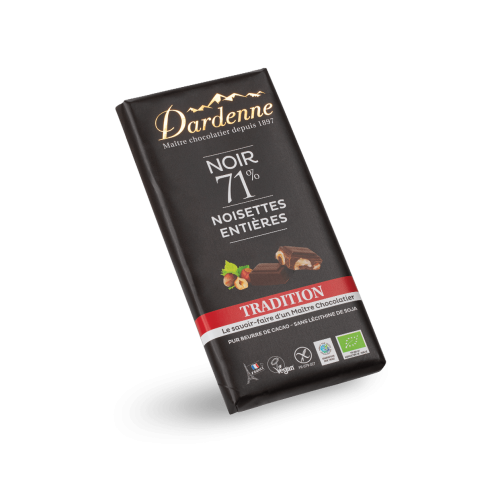 DARDENNE TABLETTE CHOCOLAT NOIR NOISETTES - 180G