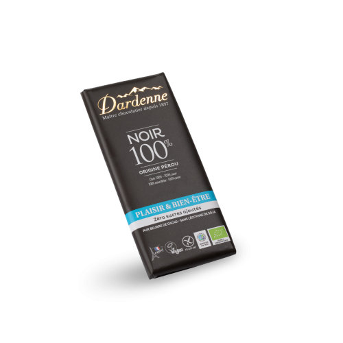 DARDENNE 100% DARK CHOCOLATE BAR - 70G