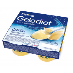 GELODIET EAU GELIFIEE Citron - 4 Pots de 120g