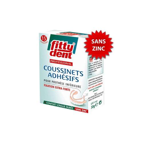 FITTYDENT PRO COUSSINETS ADHESIFS - 15 Coussinets