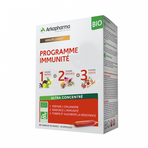 ARKOFLUIDES Programme Immunité BIO - 30 Ampoules
