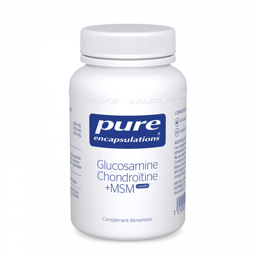 PURE ENCAPSULATIONS Glucosamine Chondroïtine MSM - 60 capsules