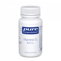 PURE ENCAPSULATIONS Vitamine D3 400UI - 60 capsules