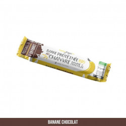 HELLO JOYA Barre Protéinée Bio au Chanvre Banane et Chocolat -