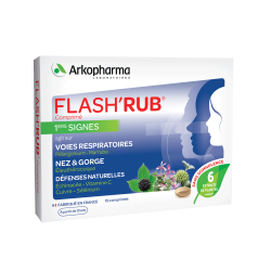 FLASH'RUB Nez Et Gorge Vitamine C Pélargonium - 15 Comprimés