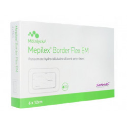 MEPILEX Border Flex EM - 6x12cm - 10 pansements