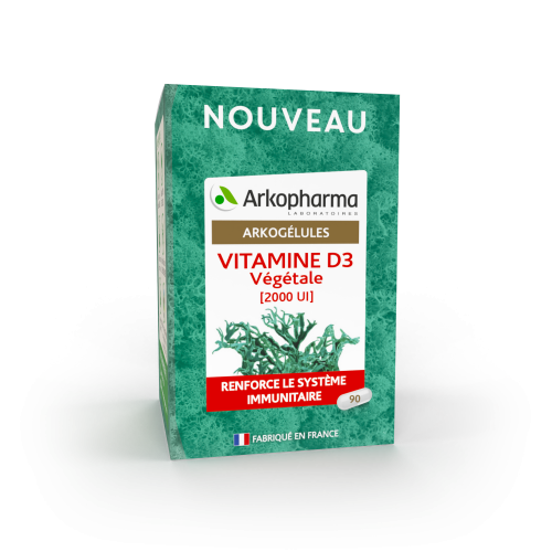 ARKOGÉLULES Vitamine D3 Végétale 2000 UI - 90 Gélules
