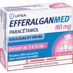 EFFERALGANMED PEDIATRIQUE 80 mg Poudre - 12 sachets