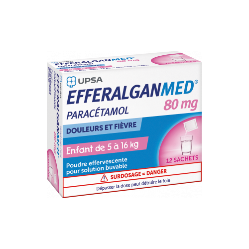 EFFERALGANMED PEDIATRIQUE 80 mg Poudre - 12 sachets