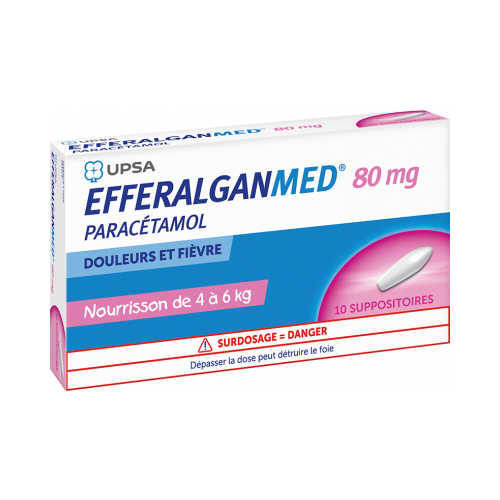 EFFERALGANMED 80mg - 10 Suppositoires