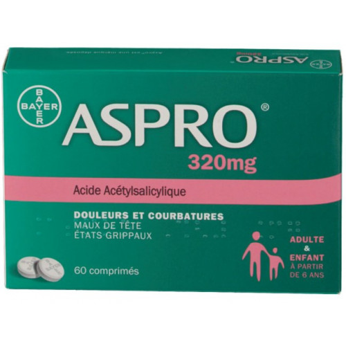 ASPRO 320 mg, 60 comprimés