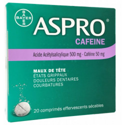ASPRO CAFEINE, 20 comprimés...
