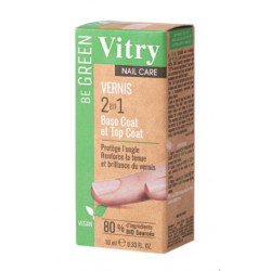 VITRY Nail Care Vernis 2 en 1 Base Coat et Top Coat 10ml