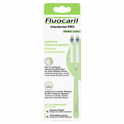 FLUOCARIL Kit pour Brosse à Dents Souple - 1 Manche + 2 Têtes