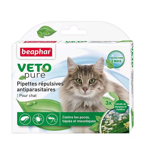 BEAPHAR VetoPure Antiparasitaire Chat - 6 Pipettes
