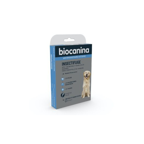 BIOCANINA INSECTIFUGE Moyen Chien - 2 pipettes