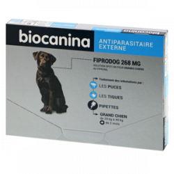 BIOCANINA FIPRODOG Antiparasitaire pour Grands Chiens - 268mg