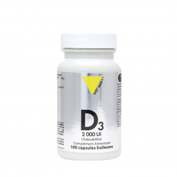 VIT'ALL+ Vitamine D3 2000UI Cholécalciférol - 100 Capsules