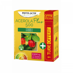 PHYTO-ACTIF Acérola Plus 500 + 1 tube offert - 45 Comprimés