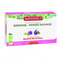 SUPERDIET Bardane Pensée Sauvage BIO - 20 Ampoules de 15ml