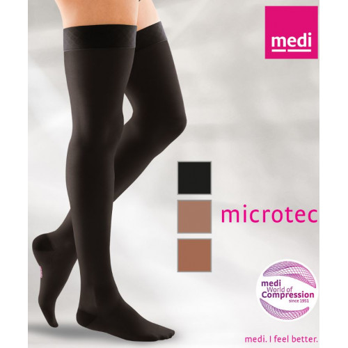 medi - Chaussettes de contention femme (pied ouvert) microtec
