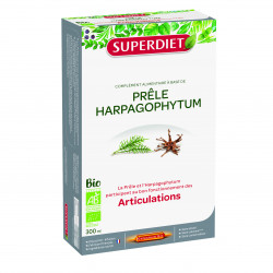 SUPERDIET Prêle-Harpagophytum BIO - 20 Ampoules de 15ml