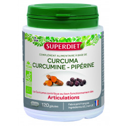 SUPERDIET Curcuma Curcumine Pieperine - 120 Capsules