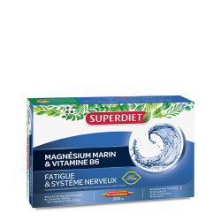 SUPERDIET Magnésium Marin + Vitamin B6 - 20 Ampoules de 15ml