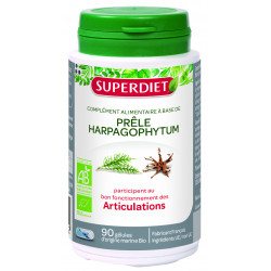 SUPERDIET Prêle Harpagophytum BIO - 90 Gélules