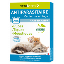 VETOFORM Antiparasitaire collier chat & chaton 35cm