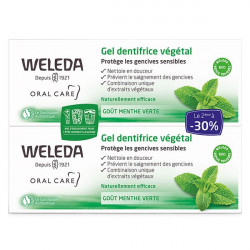 WELEDA Green Mint Toothpaste Gel - Set of 2x75ml