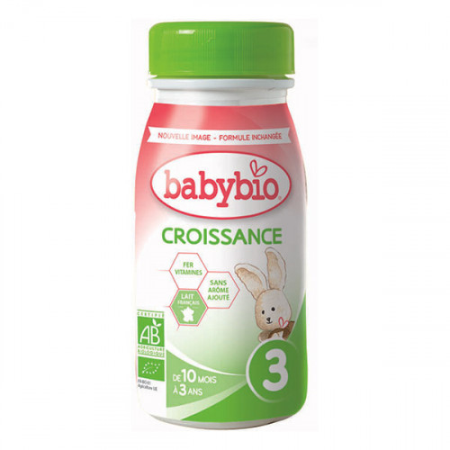 Achat Babybio Lait de Croissance Bio 3 Liquide Bébé Dès 10 Mois, 6x1L